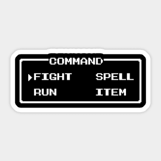 JRPG Battle Command Sticker